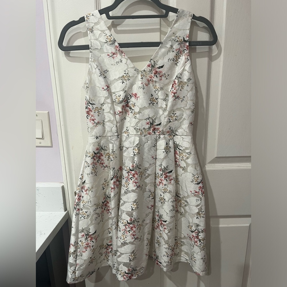 Crystal Doll White Floral Dress